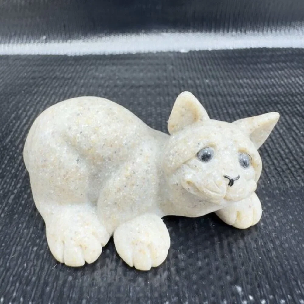 Vintage Quarry Critters Cameron Cat Figurine 2000 by Second Nature Design Figure